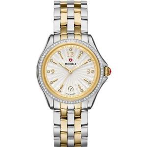 MICHELE Womens Diamond 37mm Stee