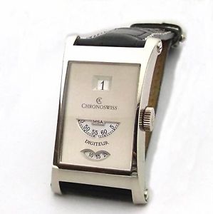 CHRONOSWISS WATCH DIGITEUR MOV. 1930 LIMITED EDITION WHITE GOLD CH-1371W