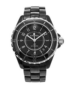 IN BOX WITH AUTHENTICITY: CHANEL J12 BLACK CERAMIC UNISEX WATCH REF NP