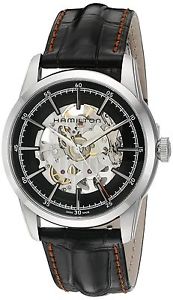 Hamilton Men's 'Timeless Classic' Swiss Automatic Stainless Steel and Leather Dr