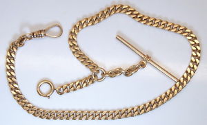 Antique c. 1900's 14K Yellow Gold 13" Watch Chain HEAVY