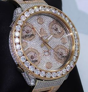 JACOB & Co Five Time Zone 18K Rose Gold All Factory 27.50CT Diamonds JC-32rg