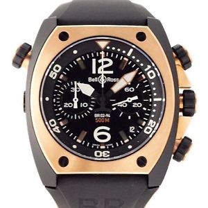 F / S Pre-owned Bell & Ross Marine Chronograph Ref.BR02-94-S / R PVD & PG