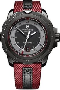 Victorinox Swiss Army Alpnach Mechanical Automatic Grey and Silver Dial Red Nylo
