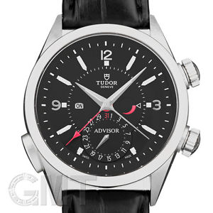 Tudor Heritage Advisor Black Leather Watch 79620TN 79620 TN