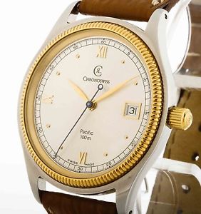 Chronoswiss Pacific Automatik Stahl/Gold an Lederband Ref.CH2814