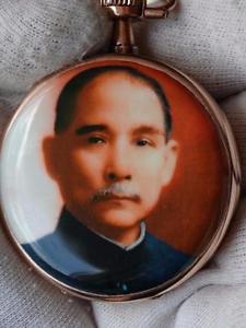 MUSEUM 14k gold&enamel Pivoted Detent Navy Chronometer watch  掛表 挂表.Sun Yat Sen