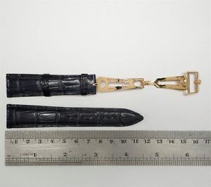 ULYSSE NARDIN - DARK BLUE CROCODILE LEATHER WATCH STRAP 20MM - RRP £2980 -CF0913