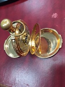 ELGIN 14K GOLD POCKET WATCH VERY LARGE 54MM WIDE 142 GRAMS