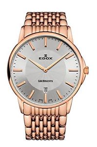 Edox Men's 56001 37RM AIR Les Bemonts Analog Display Swiss Quartz Rose Gold Watc