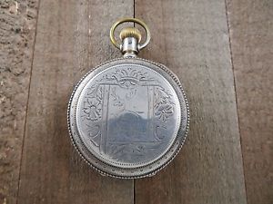 c1868 E. HOWARD BOSTON 16 Sz Pocket Watch Coin Silver Case Coles/Transitional V