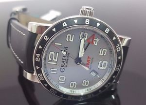GRAHAM SILVERSTONE  AUTOMATIC GMT WATCH, AN-2TZAS MINT CONDITION
