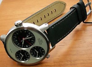 Glycine Aviateur 7 En croix Montre hommes 3841.19CSL GMT horloge XXL Automatique