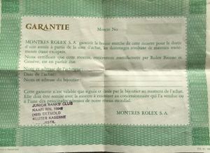 Rolex Open Vintage Blank Warranty For 5513 1665 6263 Double Red - Paul Newman