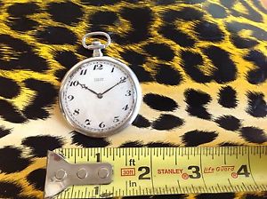 PLATINUM ULYSSE NARDIN POCKET WATCH TURLER ZURICH 18 J / 8 ADJ CASE MARKED