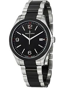 Maurice Lacroix Miros Men's Black Dial Black PVD Stainless Steel Watch MI1018-SS