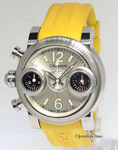 Graham Swordfish Chronograph Stainless Automatic Mens Watch  2SWAS Box/Papers