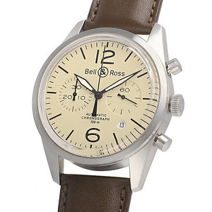 Free Shipping Pre-owned Bell & Ross BR126 ORIGINAL BEIGE BRV-126-BE-ST / SWA