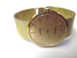 Vintage Roamer 1979 Hallmark London 9ct Solid Gold Pall Mall Gents wind-up Watch