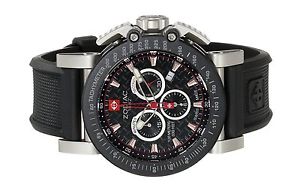 Zodiac ZMX Men's ZO8503 "Racer" Stainless Steel Watch Black Rubber Strap BNIB