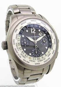Men's Girard Perregaux "World Time Chronograph" Watch 4980 / Titanium / 43mm
