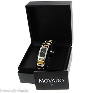 Movado Elliptica Women's Watch 18K Yellow Gold Stainless Steel Bracelet 0604708