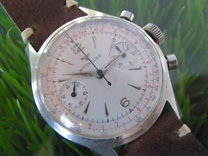 VINTAGE WITTNAUER CHRONO MILITARY STEEL