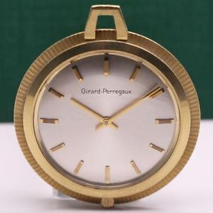 1960's GIRARD PERREGAUX 18K SOLID YELLOW GOLD JACKET POCKET WATCH