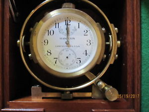 Hamilton Ships Chronometer Model 22 w/ Double Boxes ca. 1943