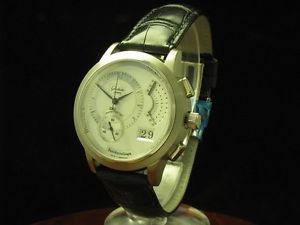 GLASHÜTTE ORIGINAL PANORETROGRAPH 18kt 750 GOLD HERRENUHR / REF 60-01-02-02-06