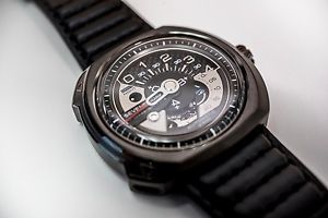 V-Series Automatic Black Leather Men's Watch V3-1