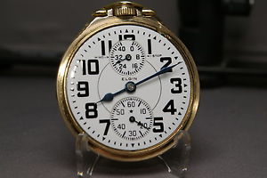 1933 Elgin 23J Wind-Ind., BW Raymond Pocket Watch, 16s, Orig. GF OF Case, Runs