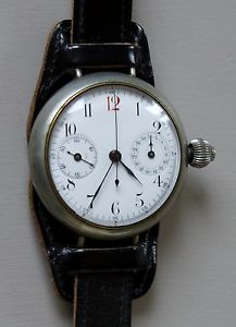 Chronograph military year about 1915 single pusher first Lemania rare!
