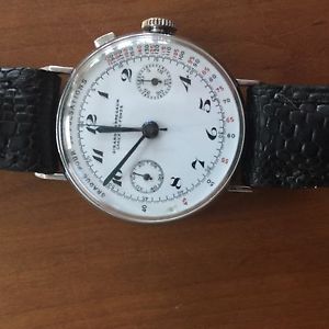 Girard Perregaux chronograph Doctors wrist watch  porcelain dial 1930/1940
