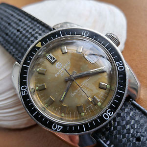 Vintage Packard Superautomatic Nautoscaph Divers Watch w/Tropic Band,ETA 2472