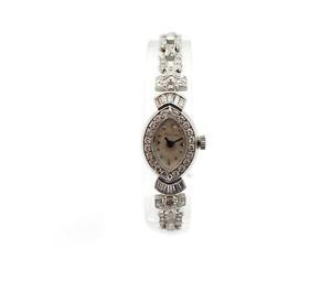 Ladies Vintage Platinum & 2.72cttw Diamond Hamilton Watch
