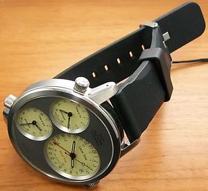Glycine Airman 7 Silver Circle Reloj de hombre 3829.151 GMT XXL Reloj Automático