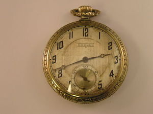 Rare Dudley Model 1 Masonic Pocket Watch 19 Jewel 14k Gold Case ser # 562 1924