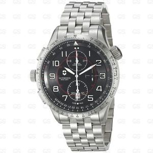 Victorinox Men's 'AirBoss' Swiss Stainless Steel Automatic Watch (Model: 241722)