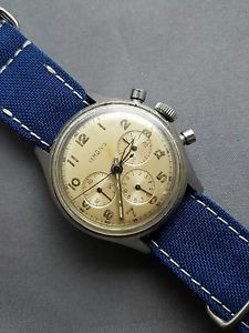 Vintage Stainless Steel Mens Sport Chronograph Lemania Watch Barn Find!!