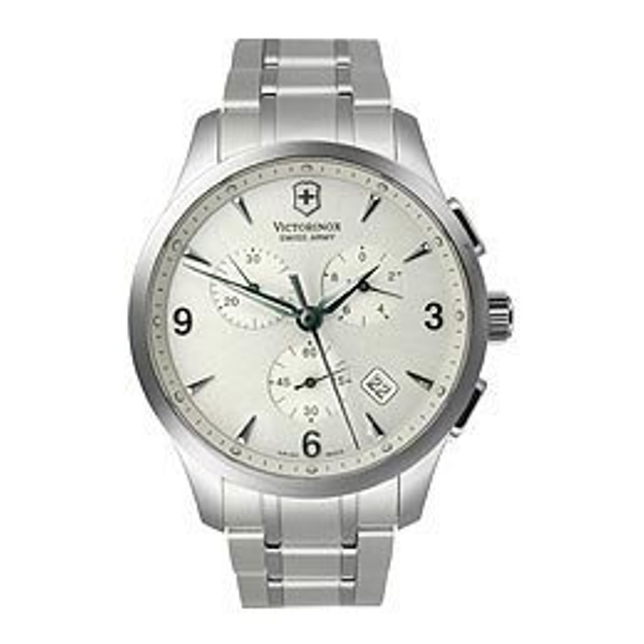 Victorinox 249033 Mens Silver Dial Quartz Watch with Stainless Steel Strap
