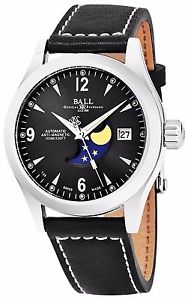 BALL Mens Ohio Black Dial Leathe