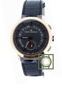 Girard Perregaux 1966 Dual Time Pink Gold 41mm Crocodile Strap NEW watch
