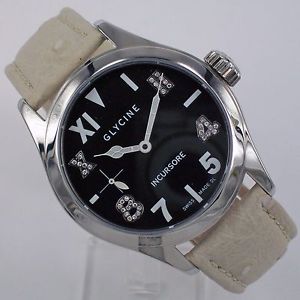 Glycine Incursore Diamant à remonter manuellement Montre 3762.19LD P Noir