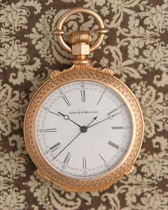 SOLID 18 KARAT ROSE GOLD 1880 Elgin Grade 84 DOCTOR'S BOX HINGED Pocket Watch