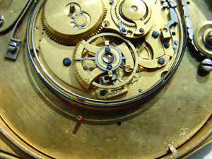 Atique French MARTIN-POUZAIT Escapement Level 1/4 Repeater Watch Desk circa 1809