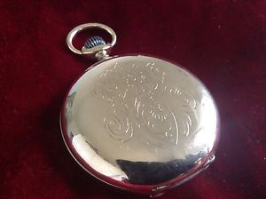 14k two dials pocket watch taschenuhr