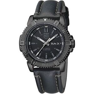 Luminox Men's Modern Mariner 6501.BO Black Leather Swiss Automatic Watch