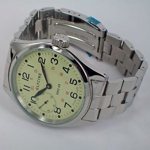 Glycine KMU 48 à remonter manuellement Montre hommes Bracelet En Acier Inox