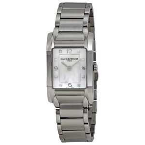 Baume and Mercier Hampton Mother of Pearl Diamond Dial Ladies Watch 10050